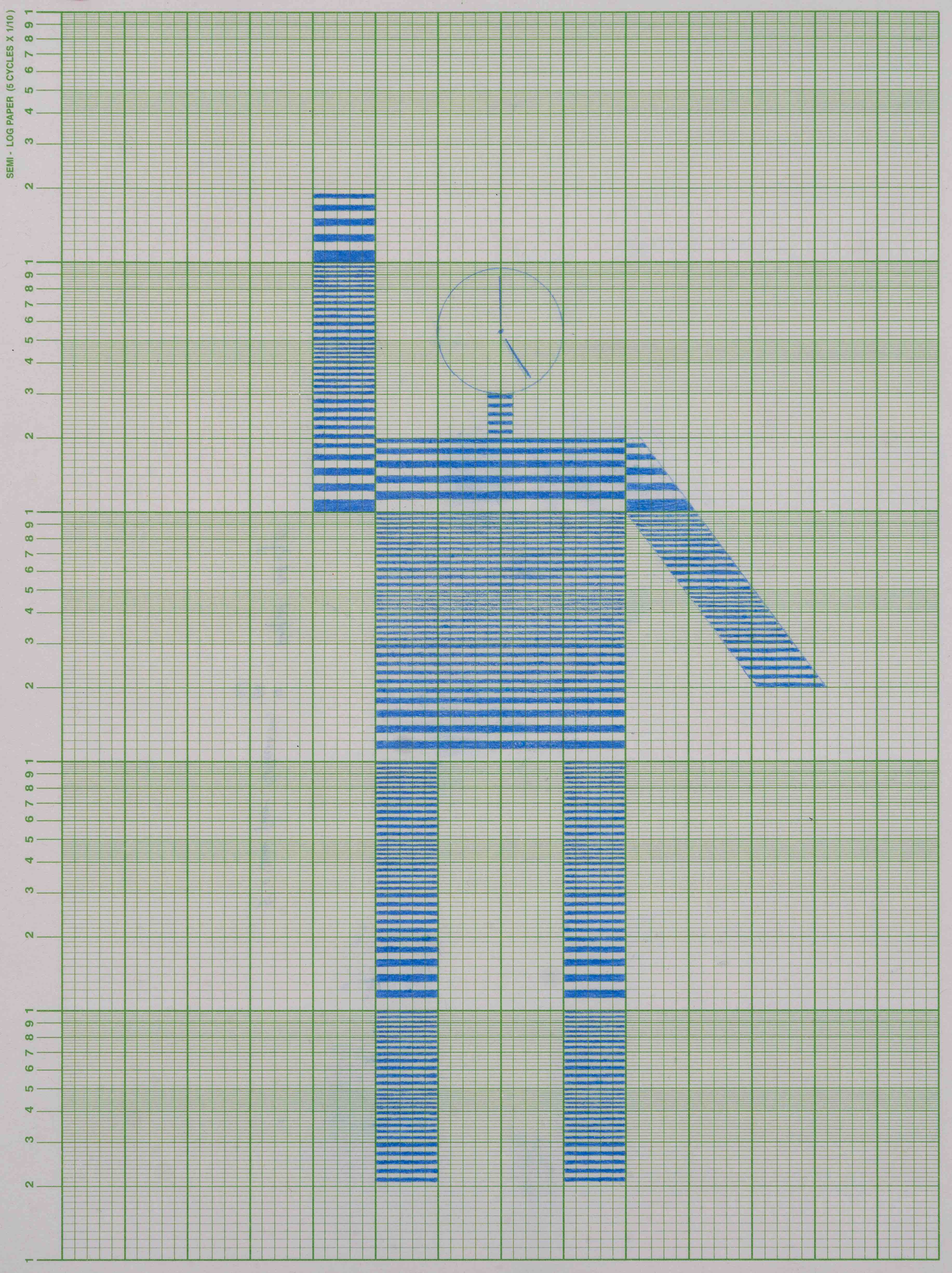 Koyal Raheja, pencil drawing on graph paper, contemporary
